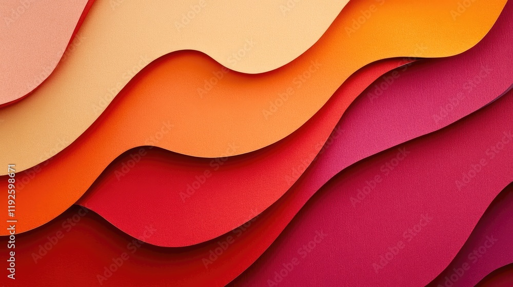 Poster vibrant red and orange wave pattern abstract paper texture for creative backgrounds