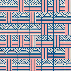 Seamless Cubes Vector Background: Repeating Lined Boxes for Geometric Architecture and Modern Construction Design