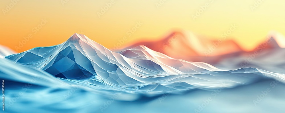 Poster triangle abstract background idea. a stunning abstract landscape showcasing layered mountains in vib
