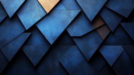 blue Background with Angular Geometric Shapes and Central White Space for Text. This Abstract Geometric Wallpaper Design is Perfect for Creating Modern Banner Templates and Stylish Visuals.