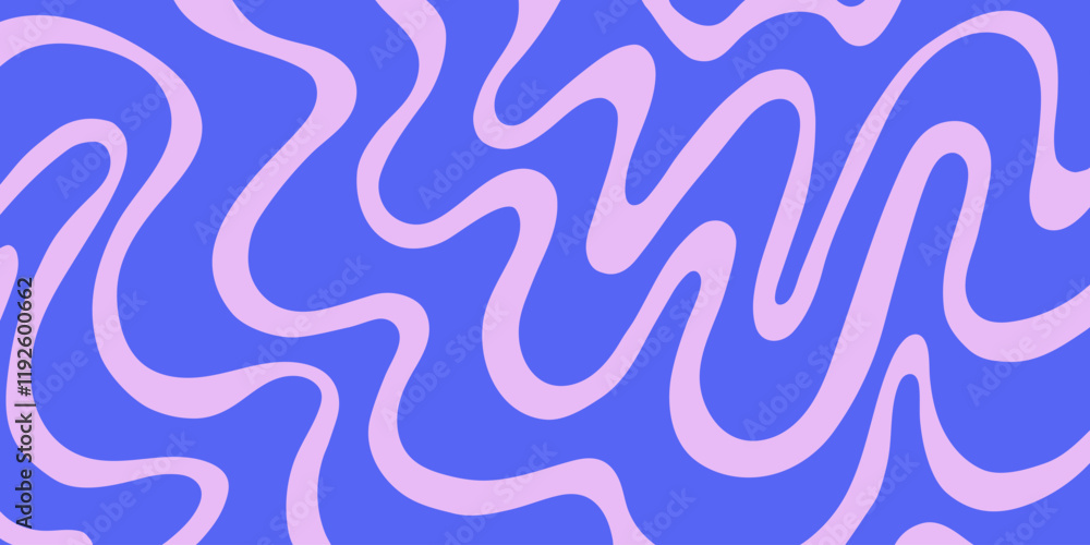 Poster abstract trippy lines pattern. cool groovy retro texture. psychedelic wavy illustration. geometric f
