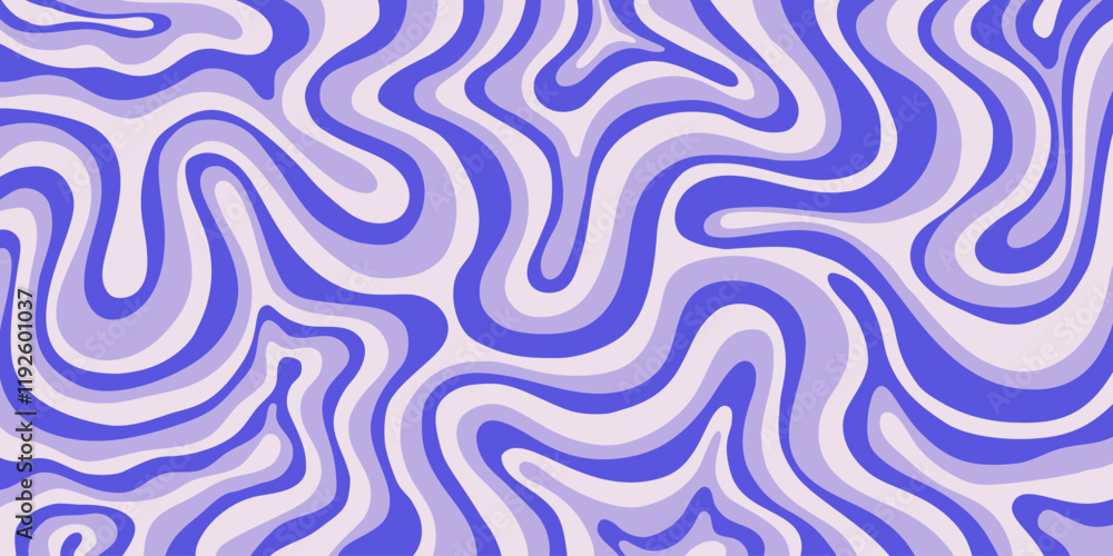Leinwandbilder Abstract Trippy Psychedelic Texture. Y2k Geometric Pattern. Groovy Background Illustration Vector Design.