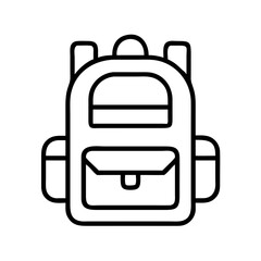 backpack with gear icon, backpack with gear line art - simple line art of backpack with gear, perfect for backpack with gear logos and icons and themed design