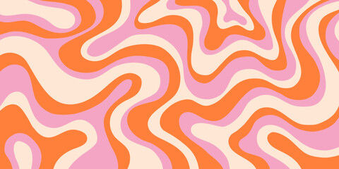 Abstract Trippy Psychedelic Texture. Y2k Geometric Pattern. Groovy Background Illustration Vector Design.