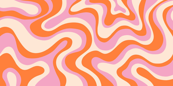 Abstract Trippy Psychedelic Texture. Y2k Geometric Pattern. Groovy Background Illustration Vector Design.