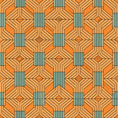 Fototapeta premium Seamless Cubes Vector Background: Repeating Lined Boxes for Geometric Architecture and Modern Construction Design