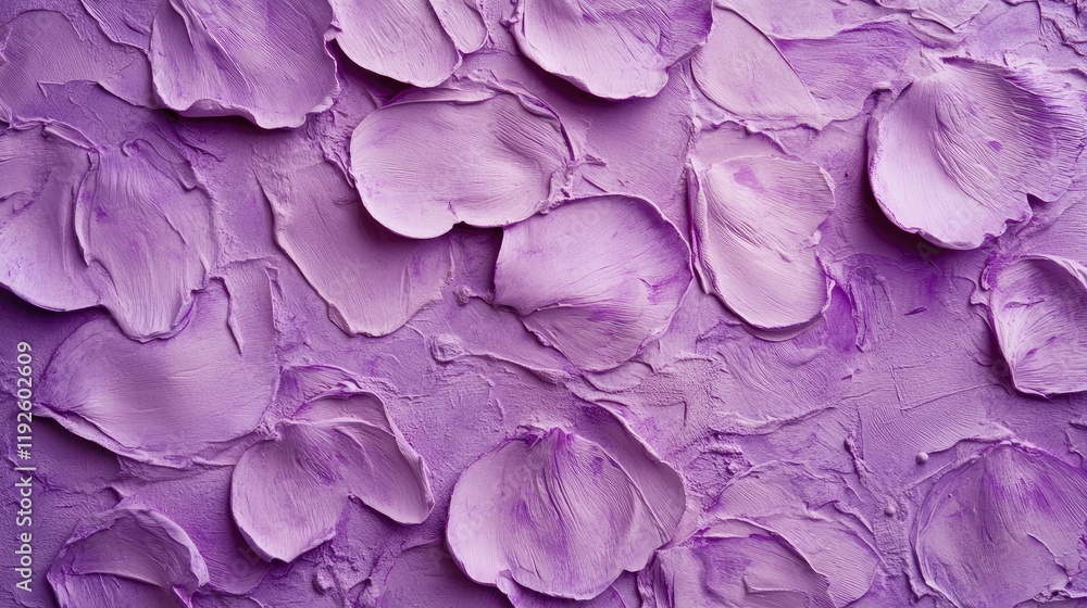 Poster crocus petal textured background with decorative stucco in soft purple hues for elegant design use