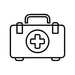 first aid kit icon, first aid kit line art - simple line art of first aid kit, perfect for first aid kit logos and icons and themed design