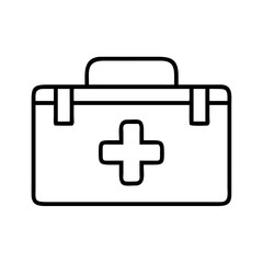 first aid kit icon, first aid kit line art - simple line art of first aid kit, perfect for first aid kit logos and icons and themed design