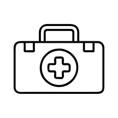 first aid kit icon, first aid kit line art - simple line art of first aid kit, perfect for first aid kit logos and icons and themed design