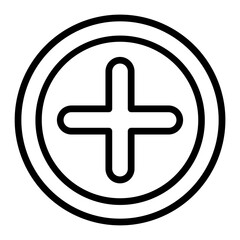 Obraz premium Add Vector Line Icon Design
