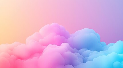 Cloudy abstract background concept. Soft, colorful clouds creating a dreamy and serene atmosphere in pastel hues.