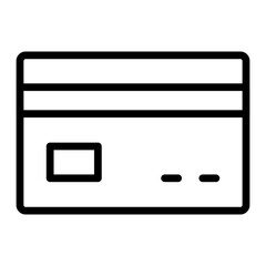 Credit Card Vector Line Icon Design