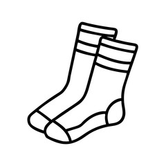 hiking socks icon, hiking socks line art - simple line art of hiking socks, perfect for hiking socks logos and icons and themed design