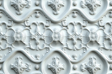 Sophisticated classical 3d pattern. Ancient ornament. Background image. Created with Generative AI technology.