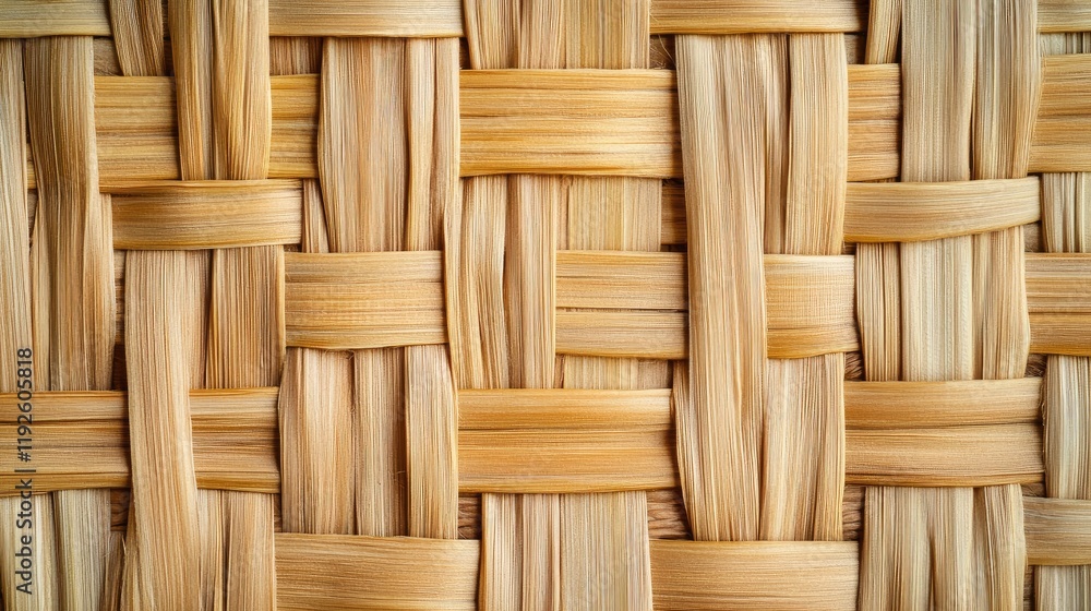 Aufkleber bamboo weaving texture background showcasing intricate patterns and natural tones for design and cra
