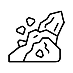 rock scramble icon, rock scramble line art - simple line art of rock scramble, perfect for rock scramble logos and icons and themed design