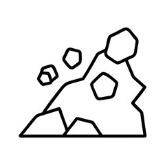rock scramble icon, rock scramble line art - simple line art of rock scramble, perfect for rock scramble logos and icons and themed design