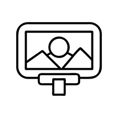 scenic viewfinder icon, scenic viewfinder line art - simple line art of scenic viewfinder, perfect for scenic viewfinder logos and icons and themed design
