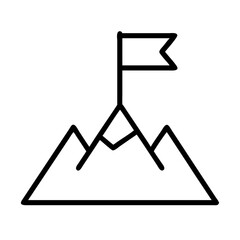 summit flag icon, summit flag line art - simple line art of summit flag, perfect for summit flag logos and icons and themed design