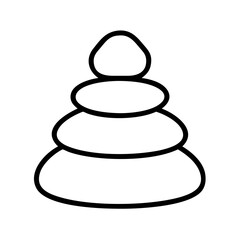trail cairn icon, trail cairn line art - simple line art of trail cairn, perfect for trail cairn logos and icons and themed design