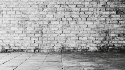 Fototapeta premium Vintage black brick wall texture background ideal for creative designs and interior space applications.