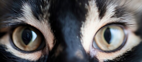Feline inspired close up of striking cat eyes with unique patterns and coloration perfect for artistic and thematic compositions
