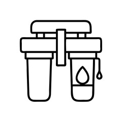 water filter icon, water filter line art - simple line art of water filter, perfect for water filter logos and icons and themed design