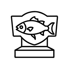 angler s trophy wall icon, angler s trophy wall line art - simple line art of angler s trophy wall, perfect for angler s trophy wall logos and icons and themed design