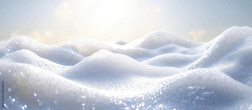 Poster glistening sea wave close up with white foam and sparkling highlights perfect for serene backgrounds