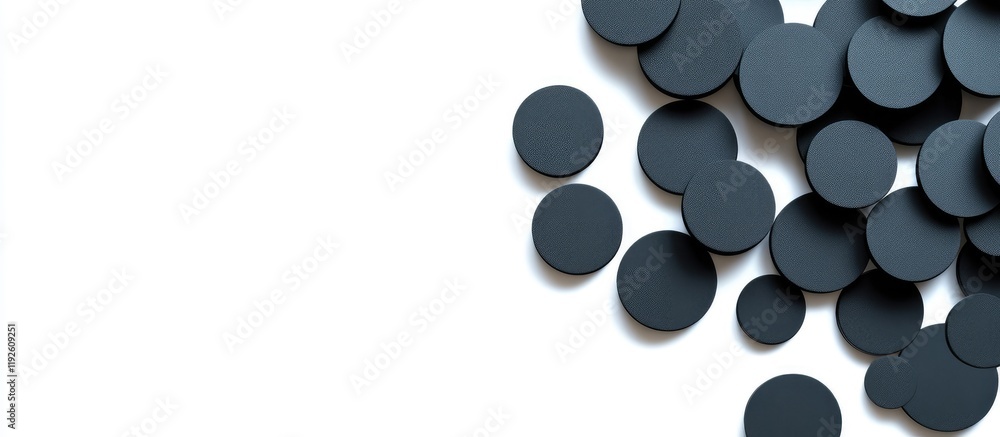 Leinwandbilder black circles on white background for analysis and copyspace ideal for design and presentation use