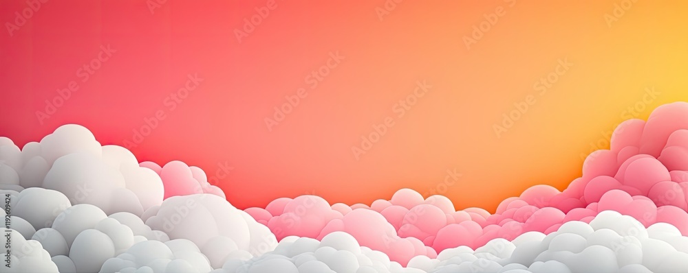 Poster cloudy abstract background concept. colorful clouds against a sunset background, creating a serene a