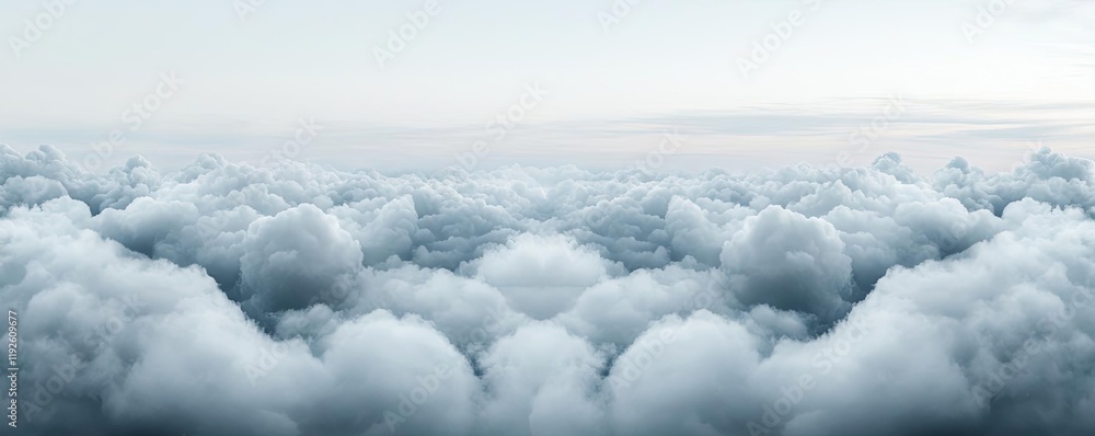 Poster cloudy abstract background concept. a panoramic view of soft, fluffy clouds blending into a serene s