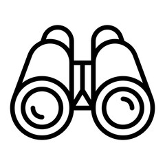 Binoculars Vector Line Icon Design
