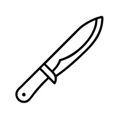 fish fillet knife icon, fish fillet knife line art - simple line art of fish fillet knife, perfect for fish fillet knife logos and icons and themed design