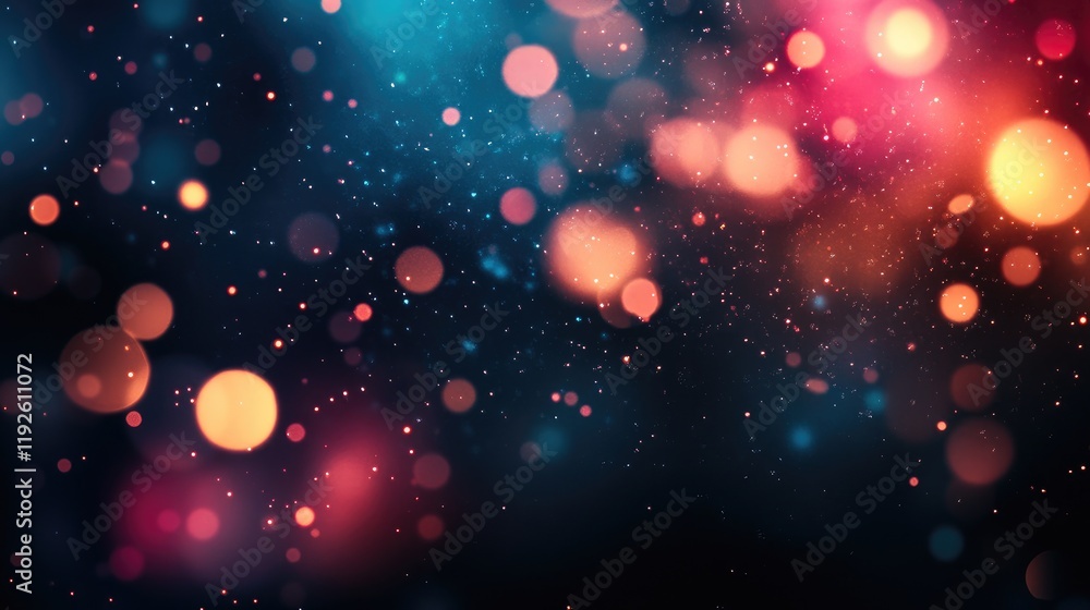 Poster Dynamic Bokeh Background with Colorful Lights and Grunge Texture Perfect for Creative Design and Digital Art Projects