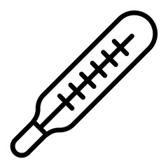Thermometer Vector Line Icon Design