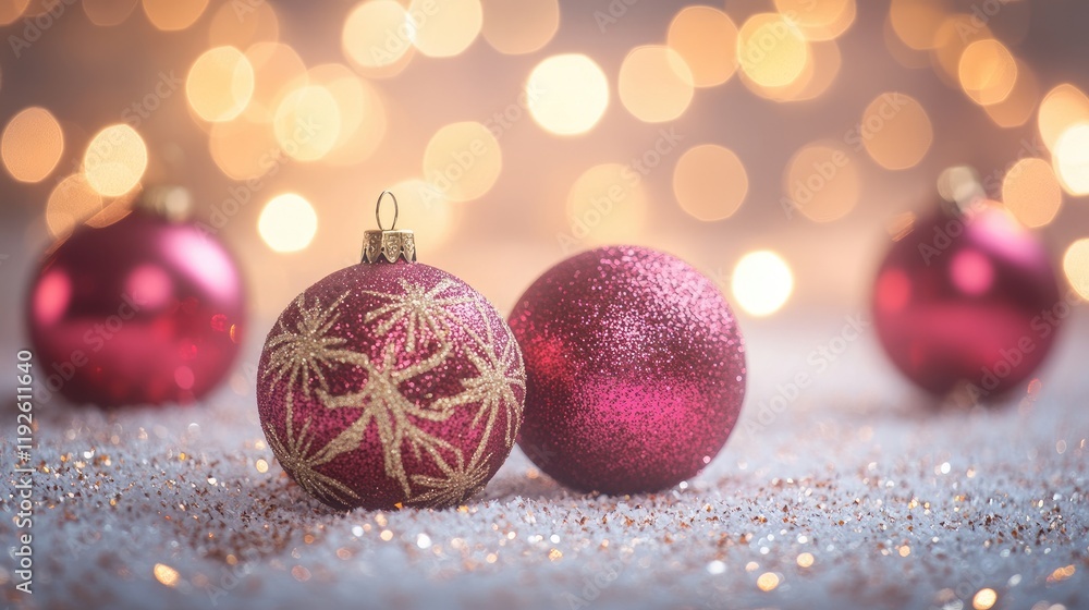 Poster elegant holiday bokeh background with glittering ornaments creating a festive atmosphere for winter 