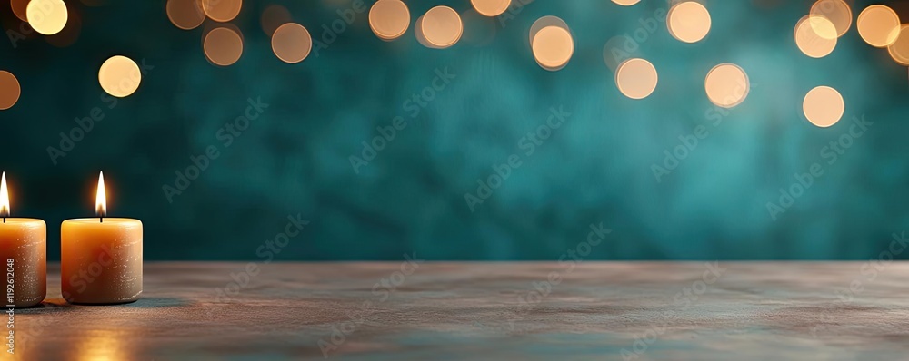 Aufkleber blurred abstract background idea. cozy atmosphere created by flickering candles and soft glowing lig
