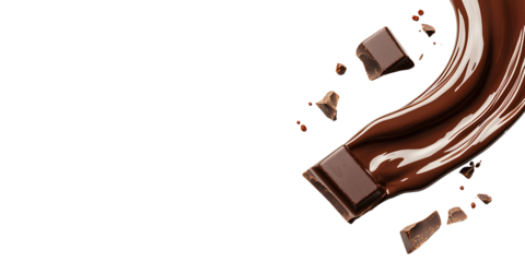 Melting chocolate action culinary art food photography artistic environment close-up viewpoint indulgence concept for dessert lovers