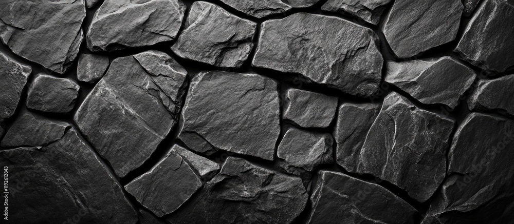 Poster elegant black stone texture with uniform surface ideal for backgrounds and copy space for creative t