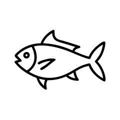 tuna fish icon, tuna fish line art - simple line art of tuna fish, perfect for tuna fish logos and icons and themed design