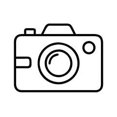 camera icon, camera line art - simple line art of camera, perfect for camera logos and icons and themed design