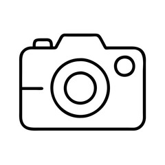 camera icon, camera line art - simple line art of camera, perfect for camera logos and icons and themed design