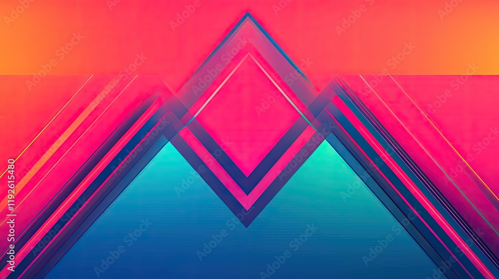 Poster triangle abstract background idea. a vibrant abstract design with bold colors and geometric shapes f