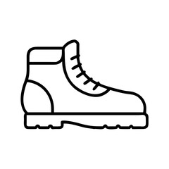 hiking boots icon, hiking boots line art - simple line art of hiking boots, perfect for hiking boots logos and icons and themed design