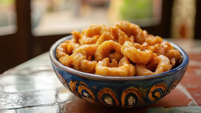 Bowl of traditional Moroccan salmoud bil khodra served in decorative dish on colorful tiled table