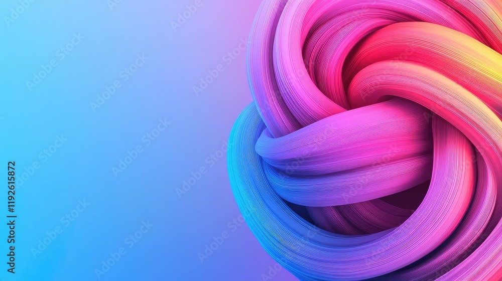 Poster blurred abstract background idea. colorful abstract swirl design with smooth curves and vibrant grad