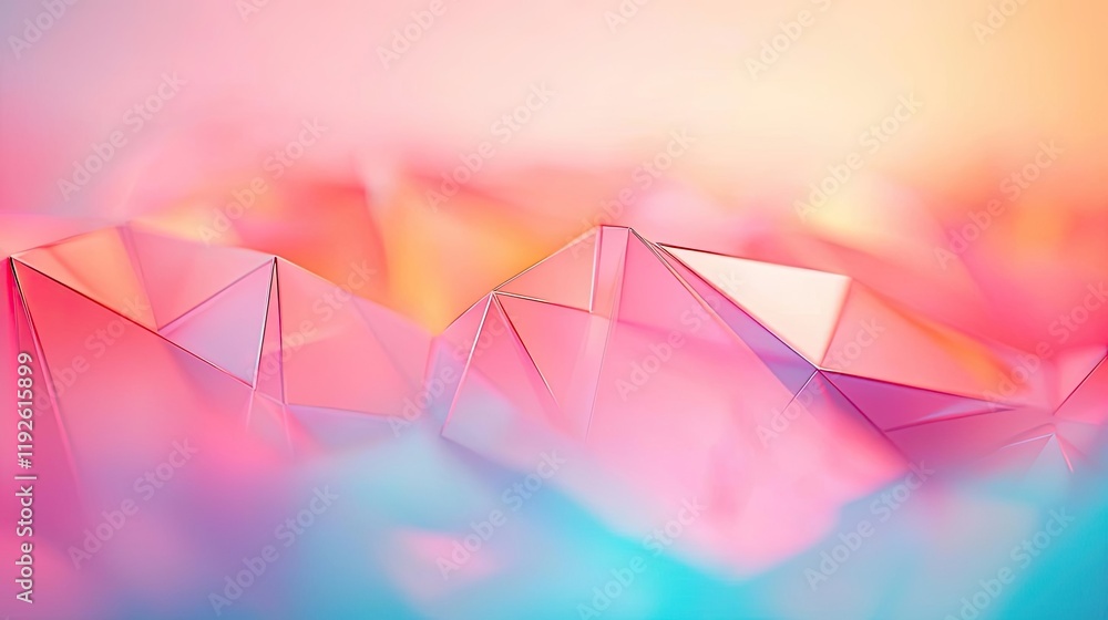Poster blurred abstract background idea. colorful abstract geometric shapes with soft pastel tones creating