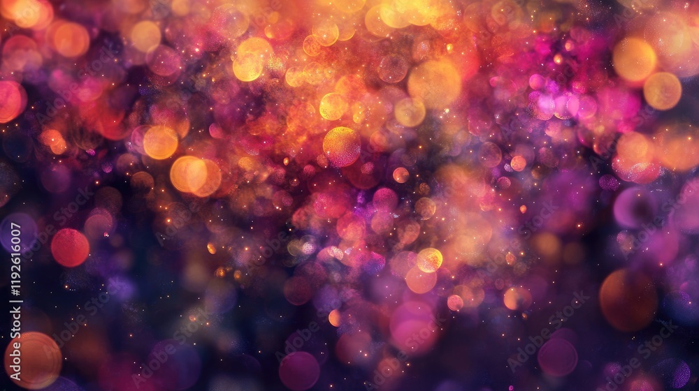 Poster vibrant bokeh lights in warm hues creating a dreamy abstract background for creative projects and vi